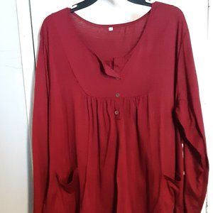 Pleated Tunic with Pockets